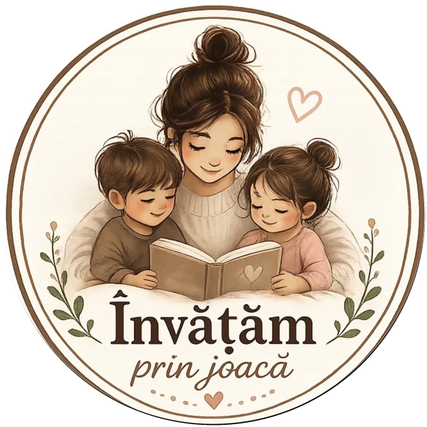 Învățăm prin joacă — mamă și copii citind împreună